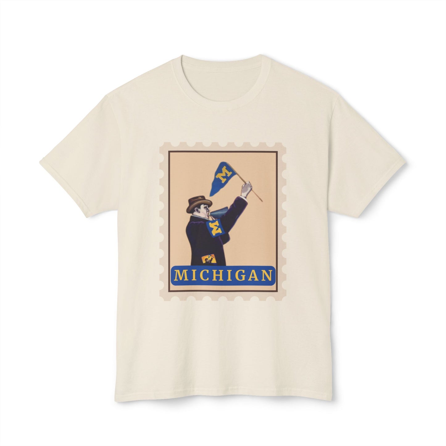 Michigan Stamp T-Shirt, Vintage Michigan Tee, Unisex Graphic Shirt, College Spirit Apparel, Retro Postage Style