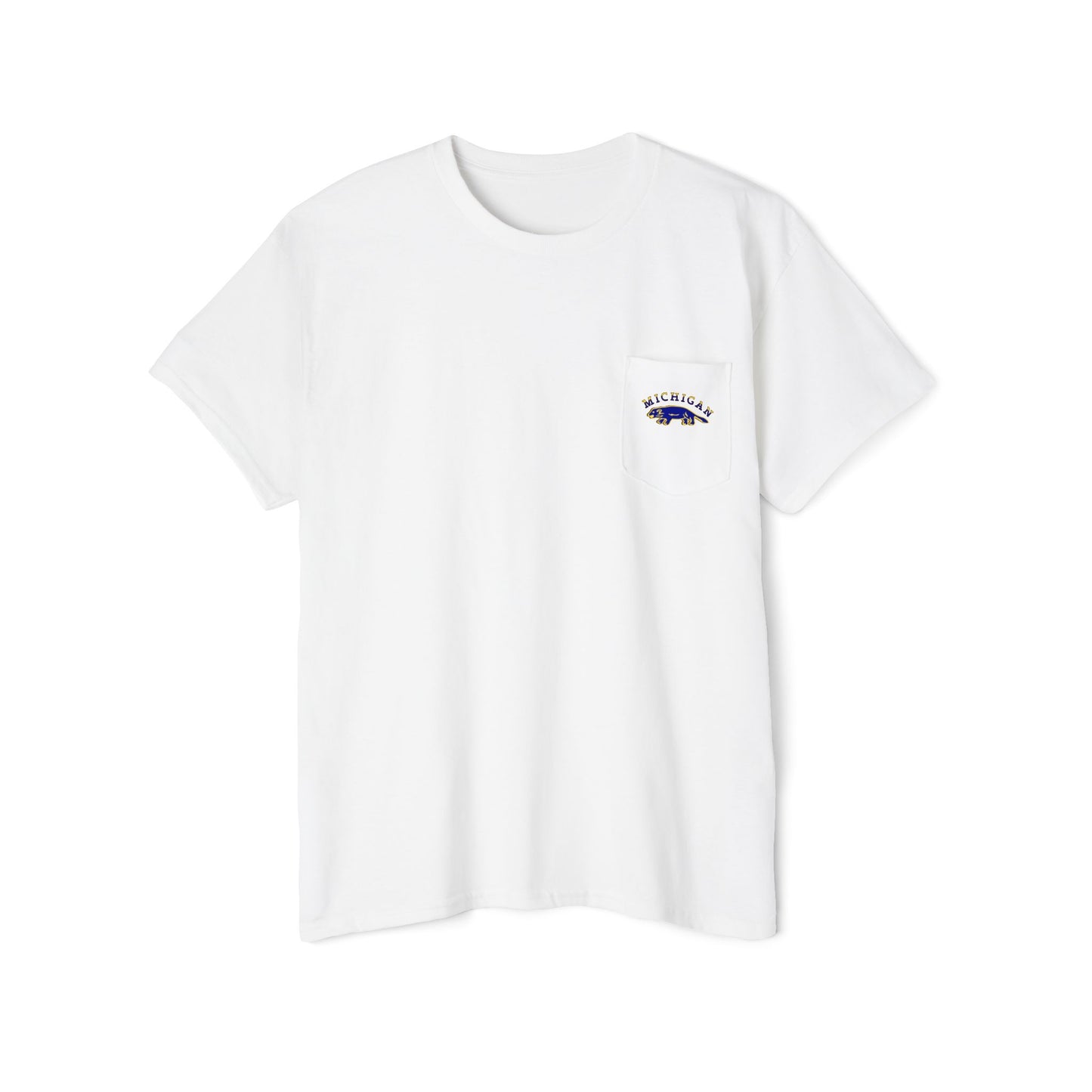 Michigan Pocket Tee – Blue Gridiron Grit Edition