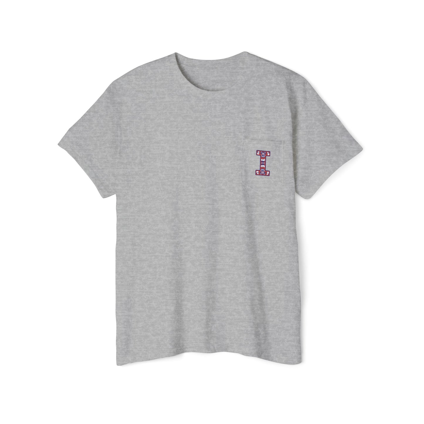 Illinois Unisex Heavy Cotton Pocket Tee - Casual Comfort, Everyday Wear, Gift for Friends, Relaxed Fit, Perfect for Any Occasion