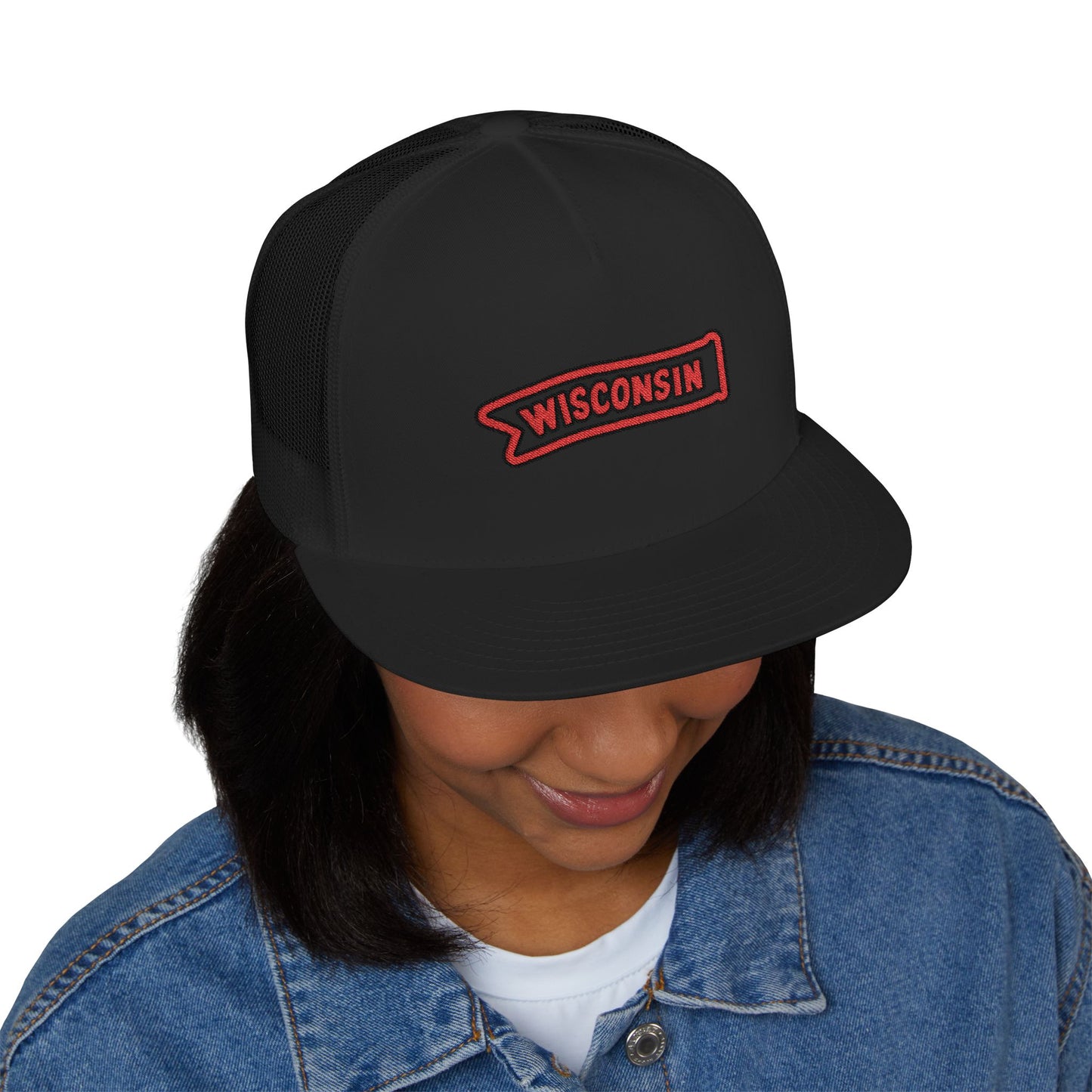 Wisconsin Varsity Pennant Trucker Hat