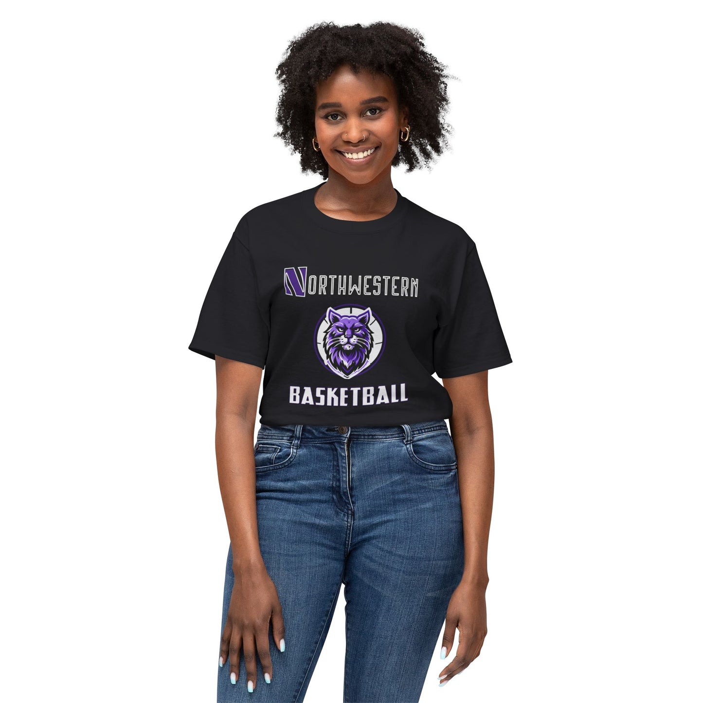 Northwestern Basketball Vintage Tee – Unisex HD Cotton Shirt | Game Day Apparel | Gift for Fans & Athletes