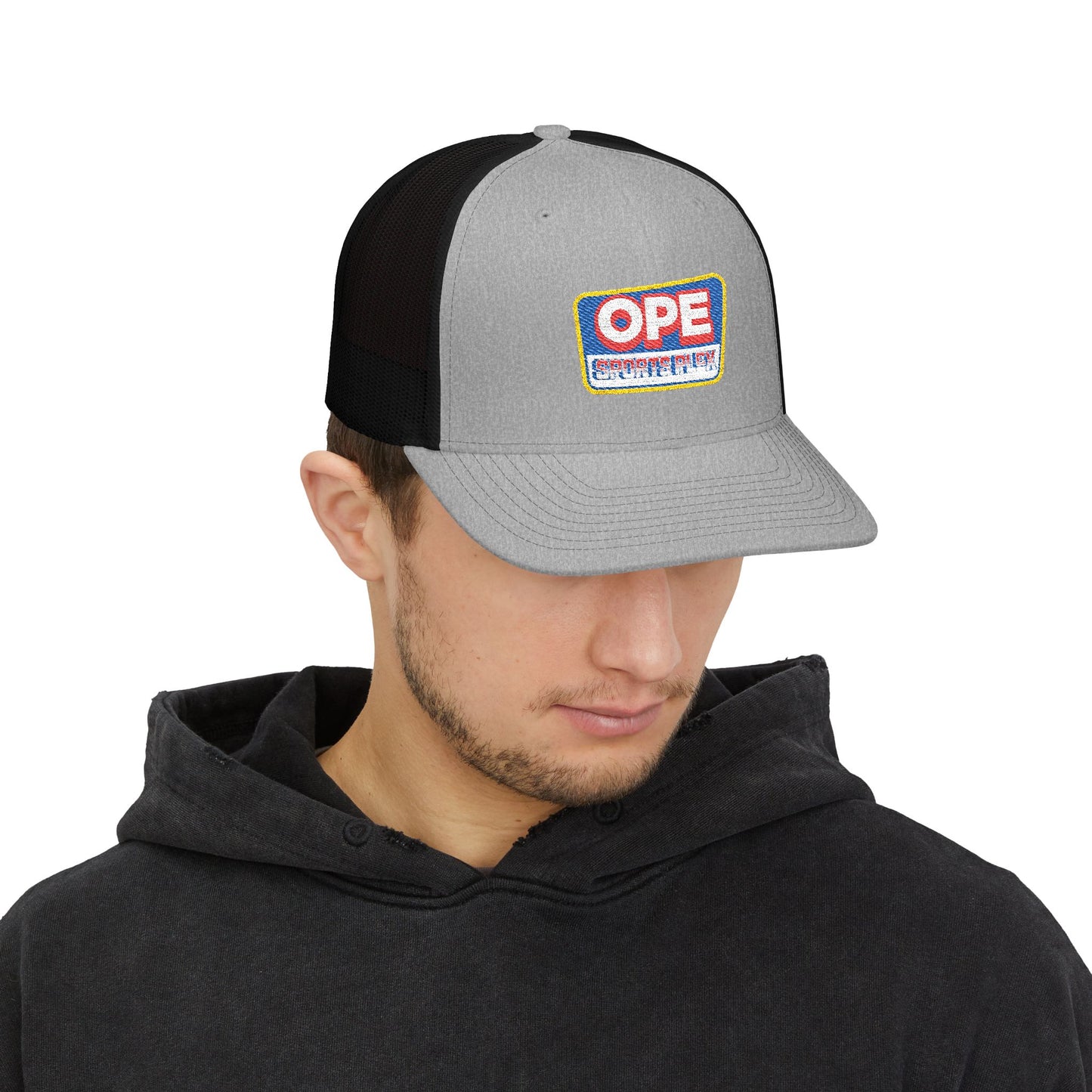 OPE Sports Plex Official Retro Patch Snapback Trucker Cap