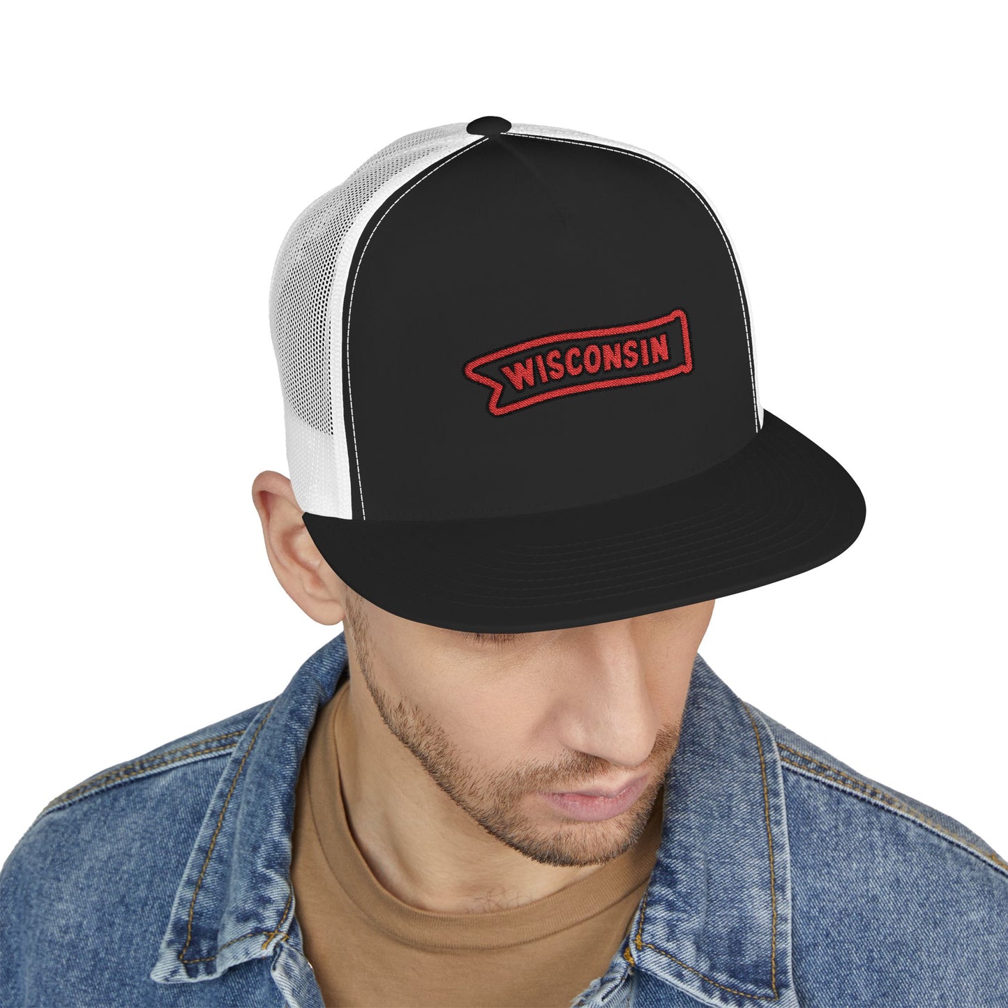 Wisconsin Varsity Pennant Trucker Hat