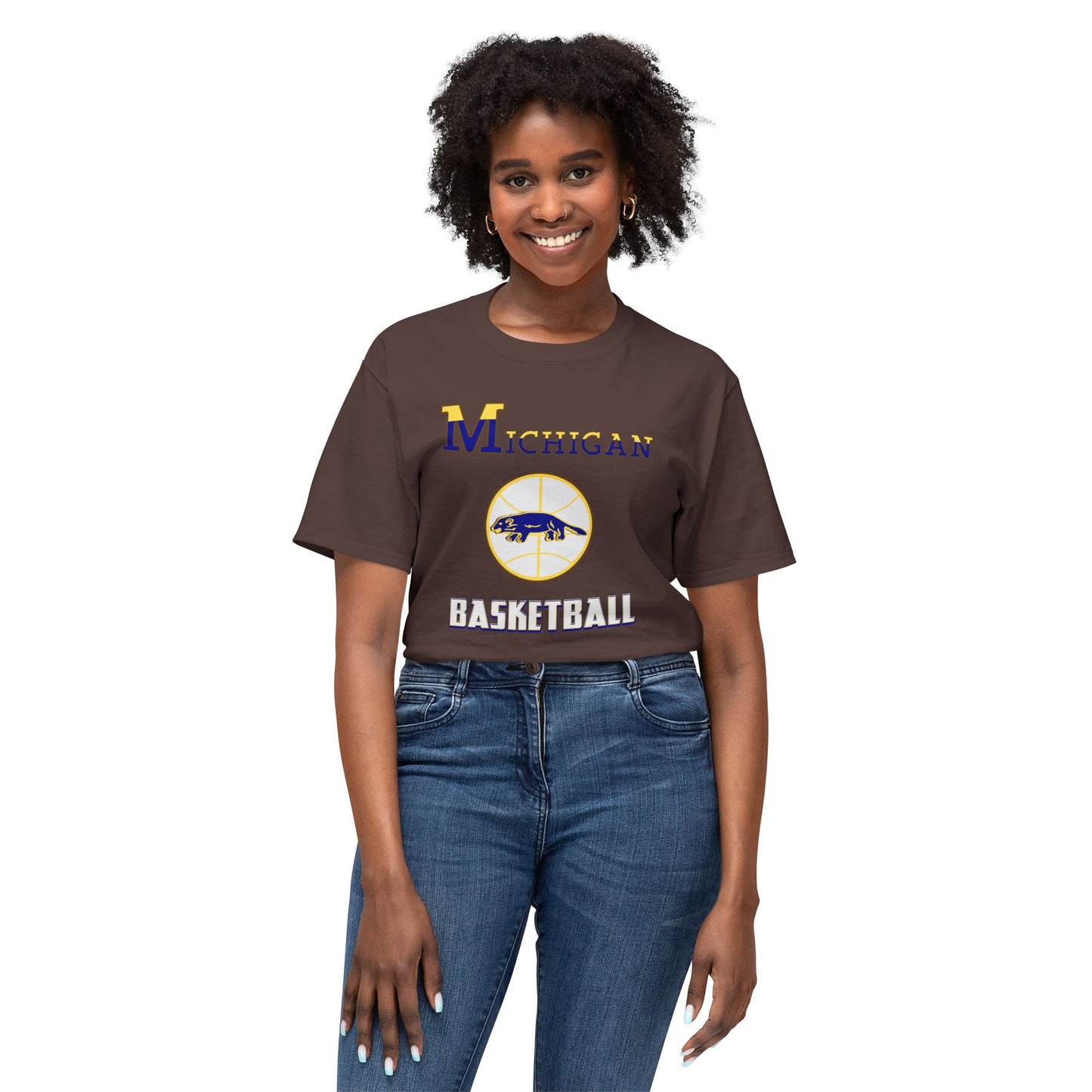 Michigan Basketball Vintage Tee – Unisex HD Cotton Shirt | Game Day Apparel | Gift for Fans & Athletes