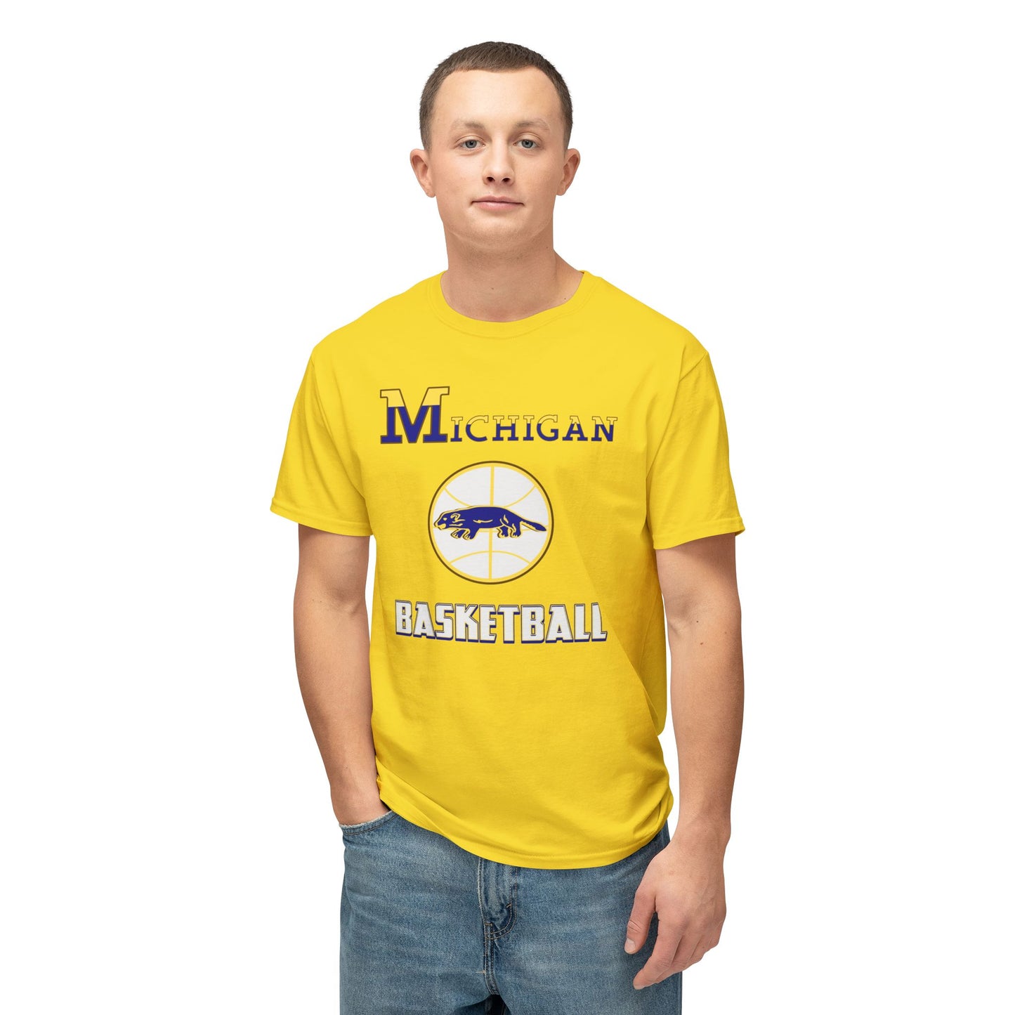 Michigan Basketball Vintage Tee – Unisex HD Cotton Shirt | Game Day Apparel | Gift for Fans & Athletes