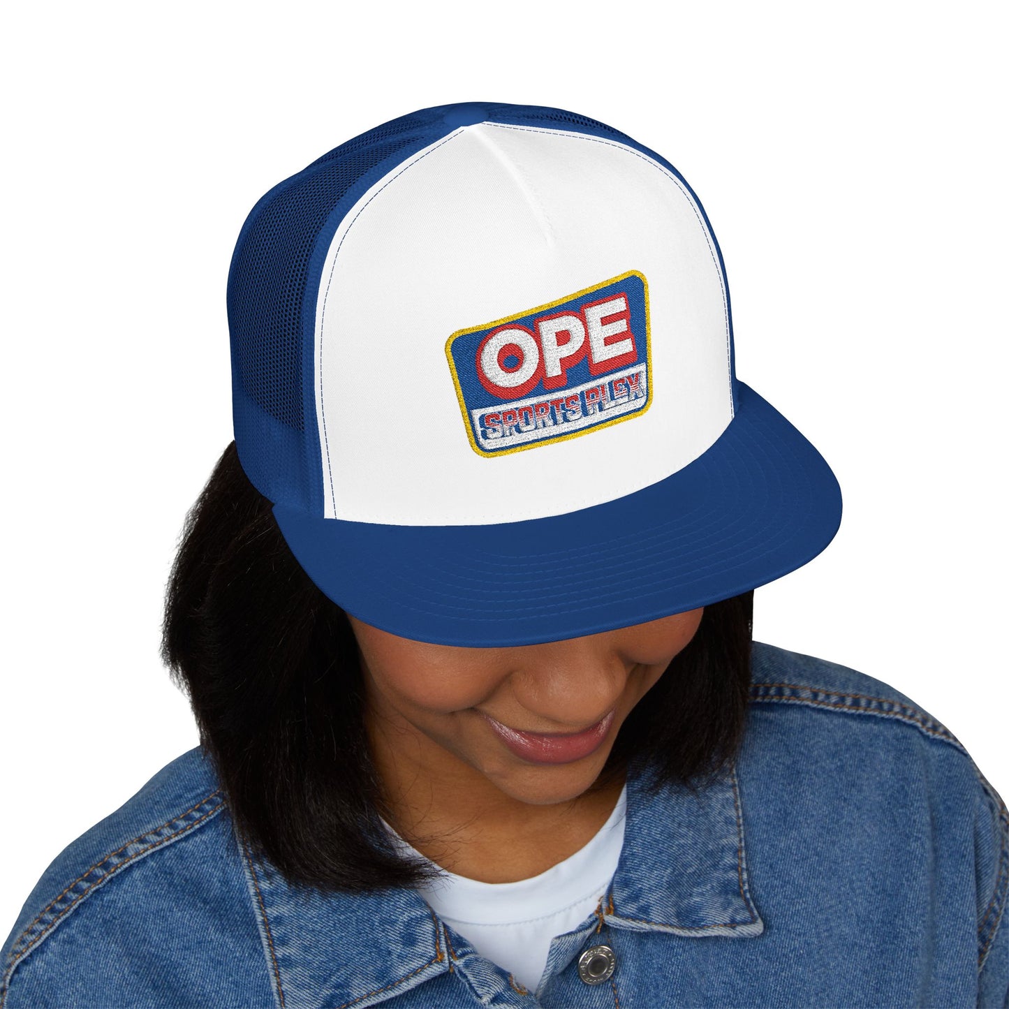 OPE Sports Plex Patch Trucker Cap