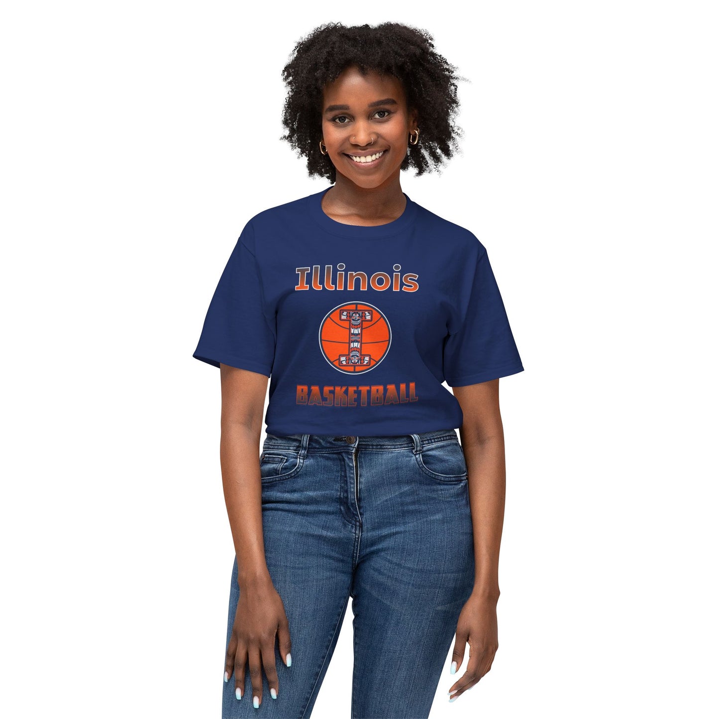 Illinois Basketball Vintage Tee – Unisex HD Cotton Shirt | Game Day Apparel | Gift for Fans & Athletes