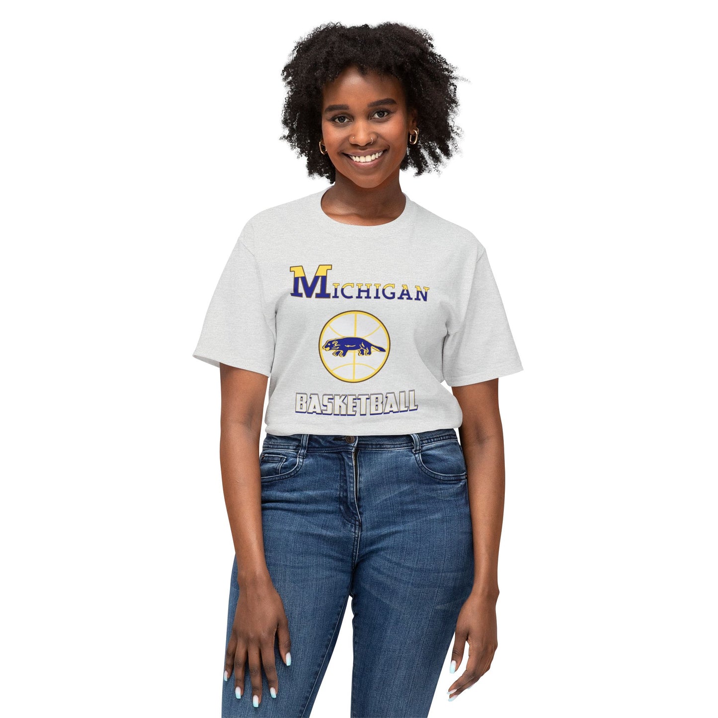 Michigan Basketball Vintage Tee – Unisex HD Cotton Shirt | Game Day Apparel | Gift for Fans & Athletes