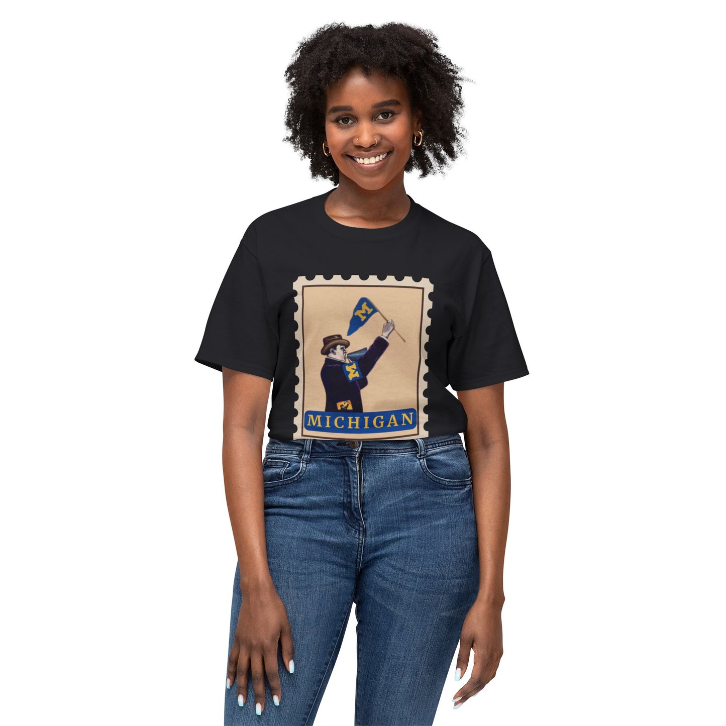 Michigan Stamp T-Shirt, Vintage Michigan Tee, Unisex Graphic Shirt, College Spirit Apparel, Retro Postage Style