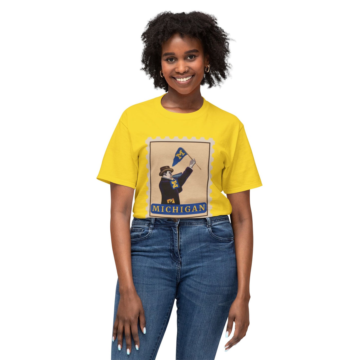 Michigan Stamp T-Shirt, Vintage Michigan Tee, Unisex Graphic Shirt, College Spirit Apparel, Retro Postage Style