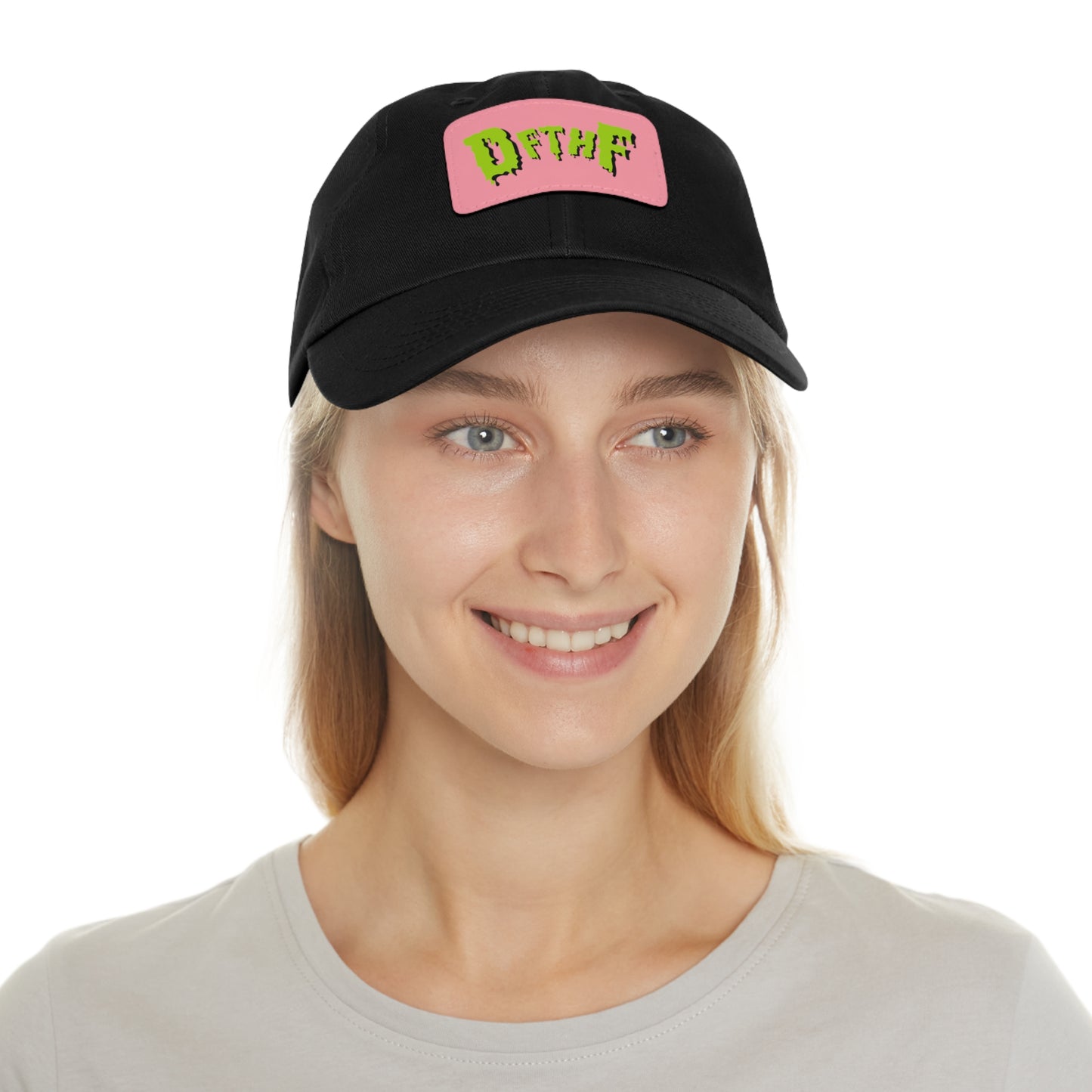 Slime Dad Hat with Leather Patch (Rectangle)