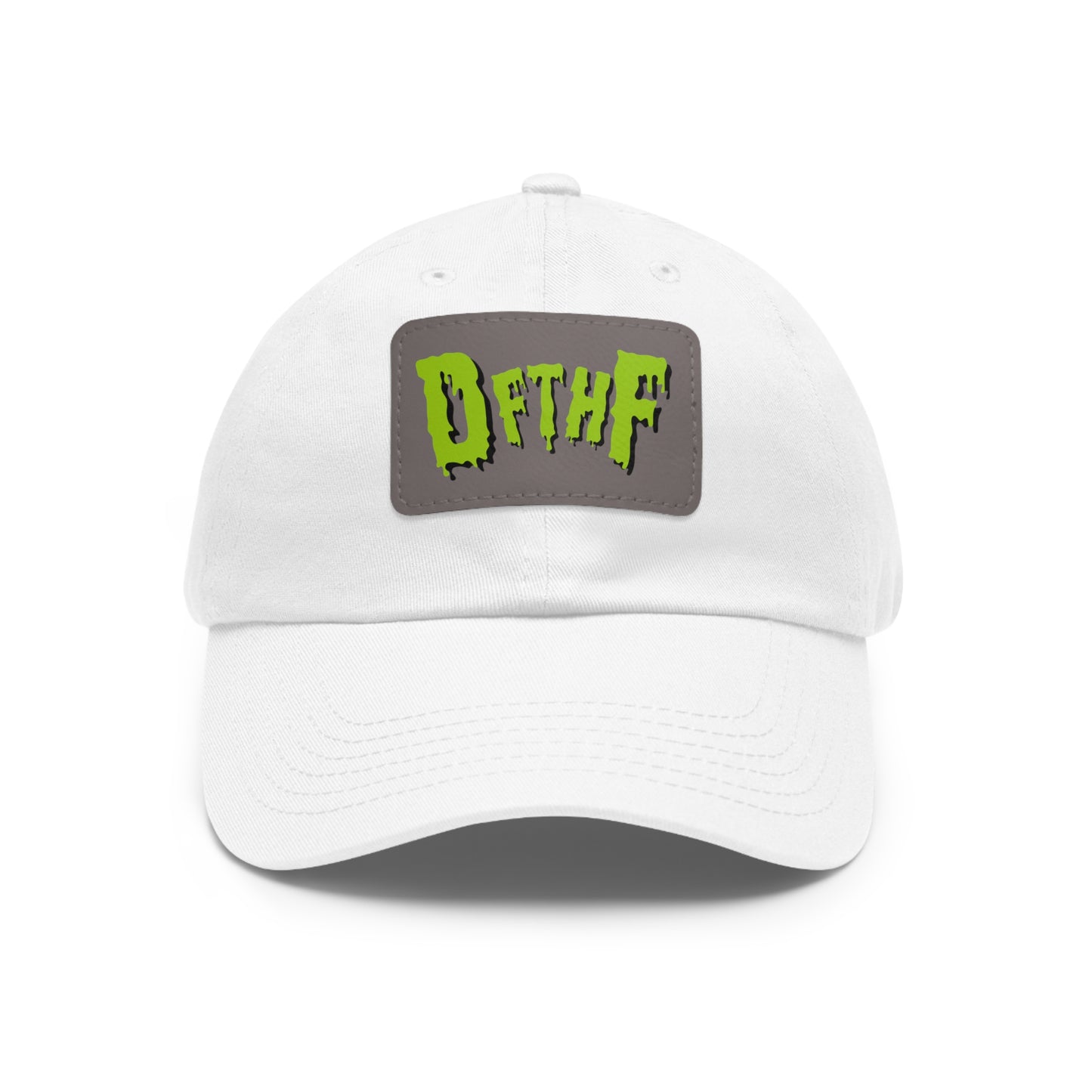 Slime Dad Hat with Leather Patch (Rectangle)