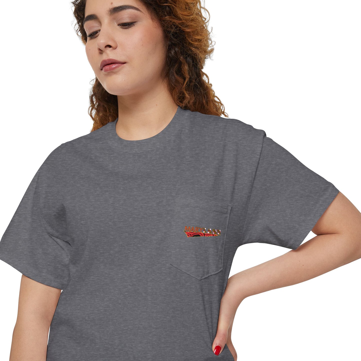 Maryland Unisex Heavy Cotton Pocket Tee - Casual Comfort, Everyday Wear, Gift for Friends, Relaxed Fit, Perfect for Any Occasion