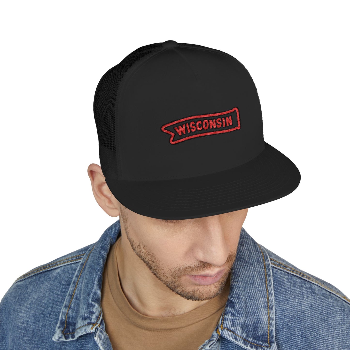 Wisconsin Varsity Pennant Trucker Hat
