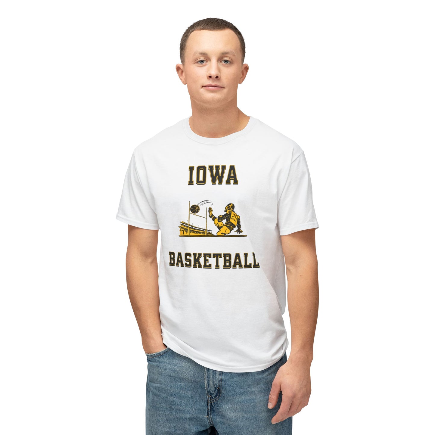 Iowa "Punts" Basketball Vintage Tee – Unisex HD Cotton Shirt | Game Day Apparel | Gift for Fans & Athletes