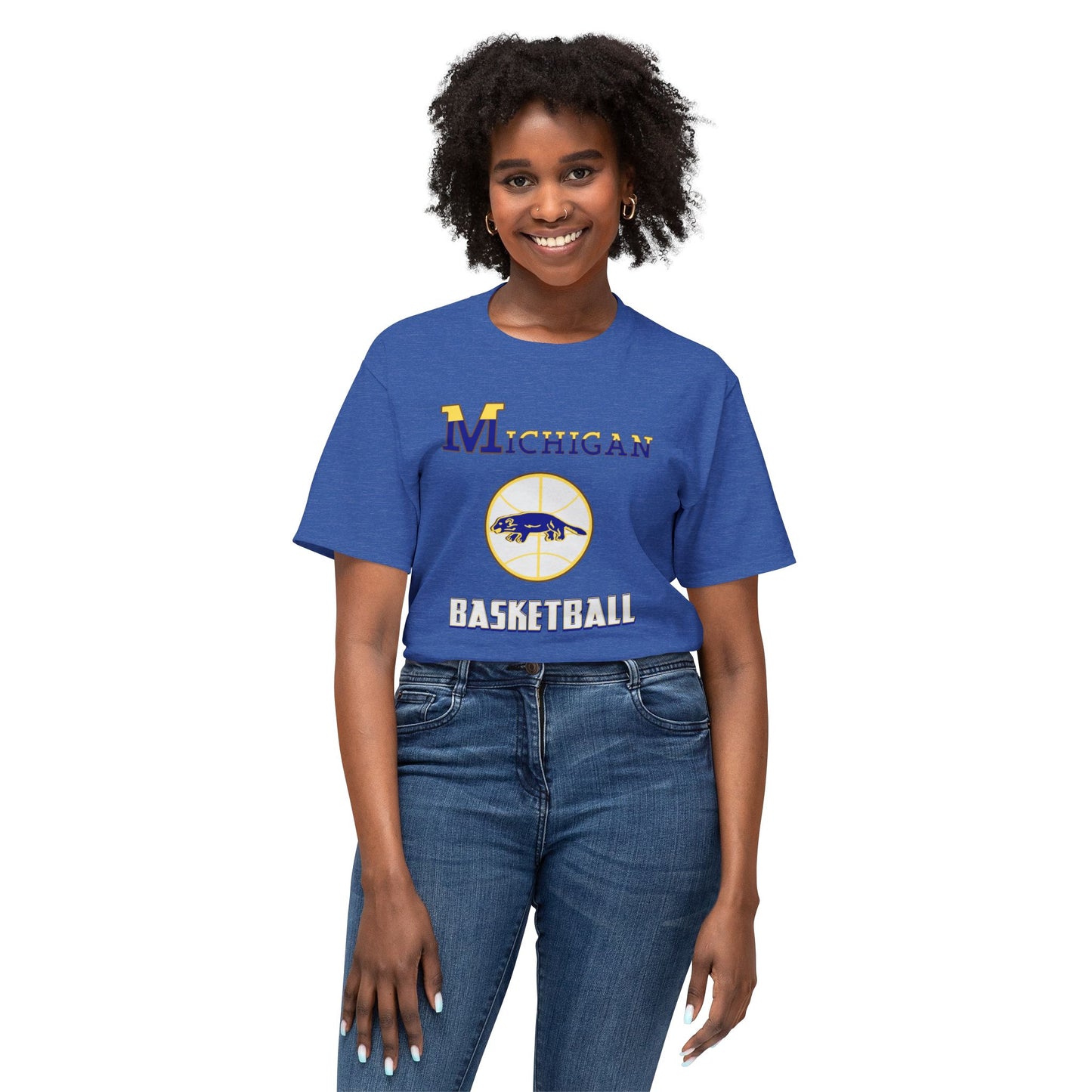 Michigan Basketball Vintage Tee – Unisex HD Cotton Shirt | Game Day Apparel | Gift for Fans & Athletes