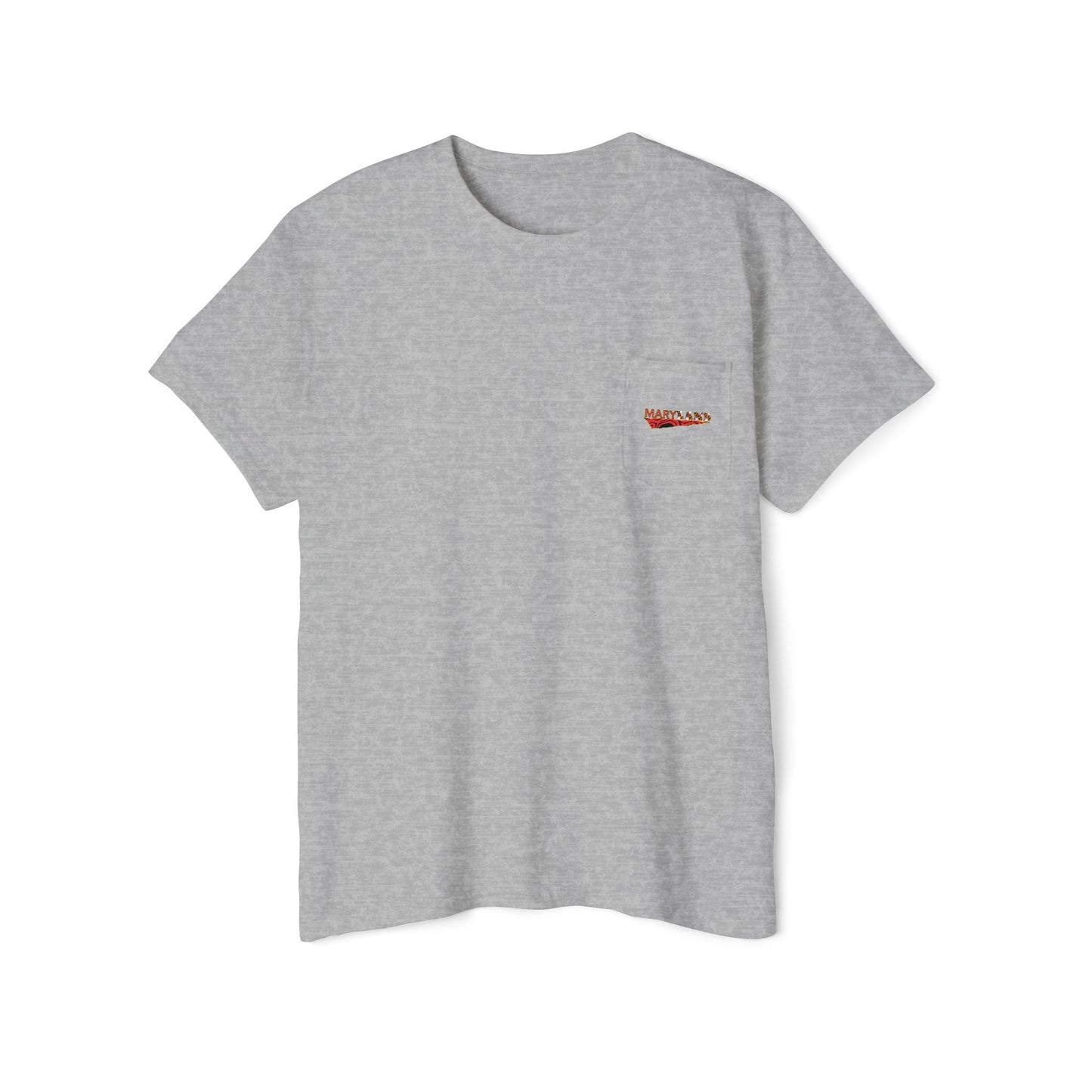 Maryland Unisex Heavy Cotton Pocket Tee - Casual Comfort, Everyday Wear, Gift for Friends, Relaxed Fit, Perfect for Any Occasion