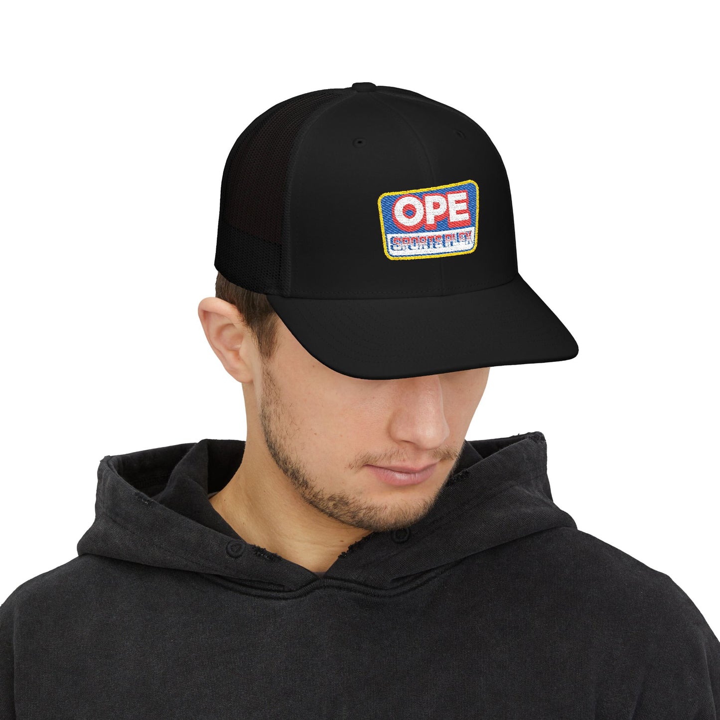 OPE Sports Plex Official Retro Patch Snapback Trucker Cap
