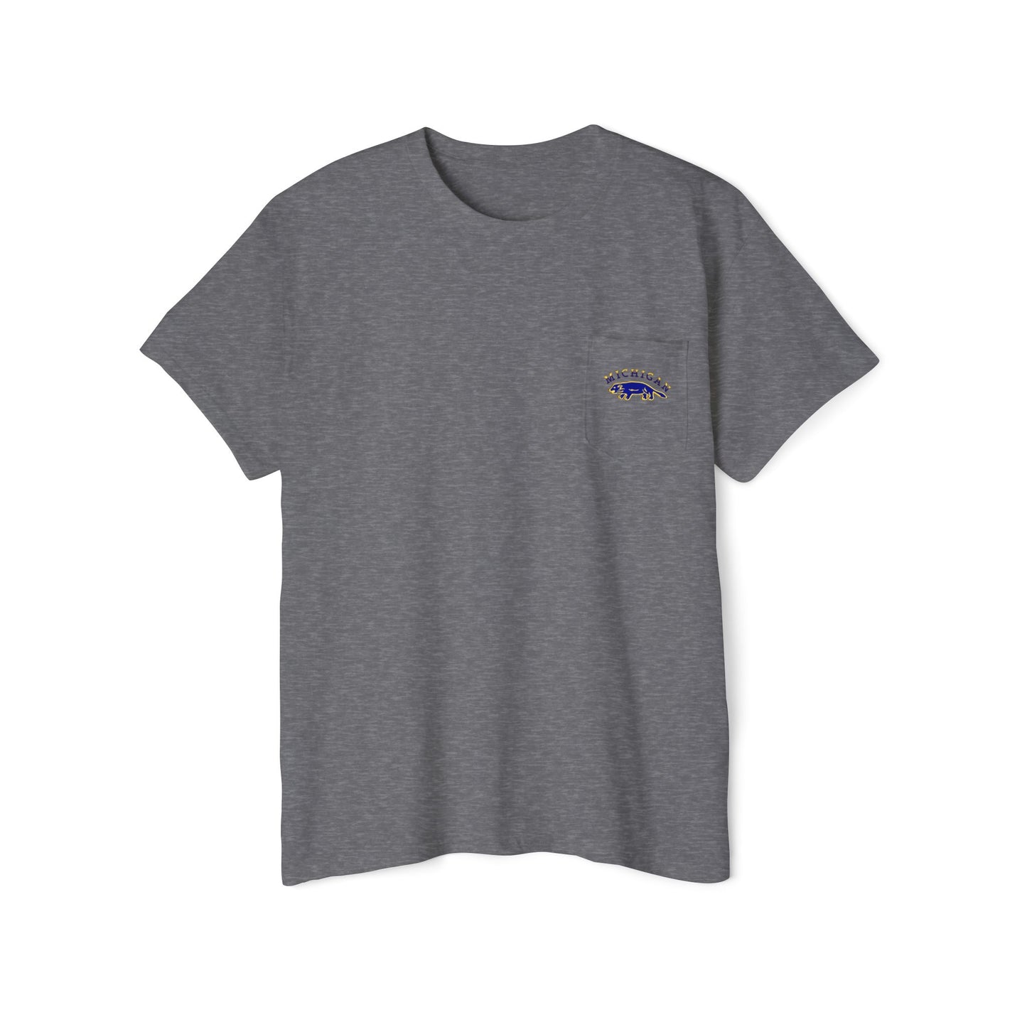 Michigan Pocket Tee – Blue Gridiron Grit Edition
