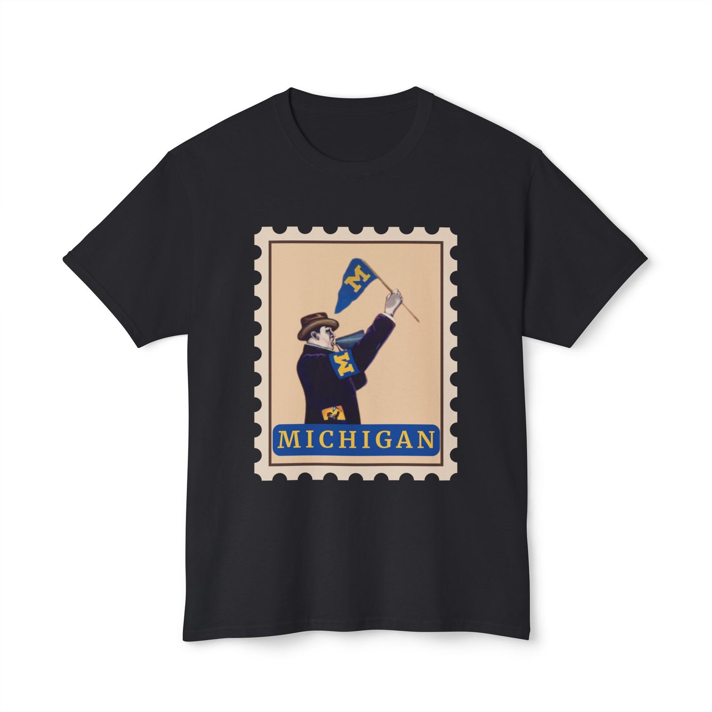 Michigan Stamp T-Shirt, Vintage Michigan Tee, Unisex Graphic Shirt, College Spirit Apparel, Retro Postage Style