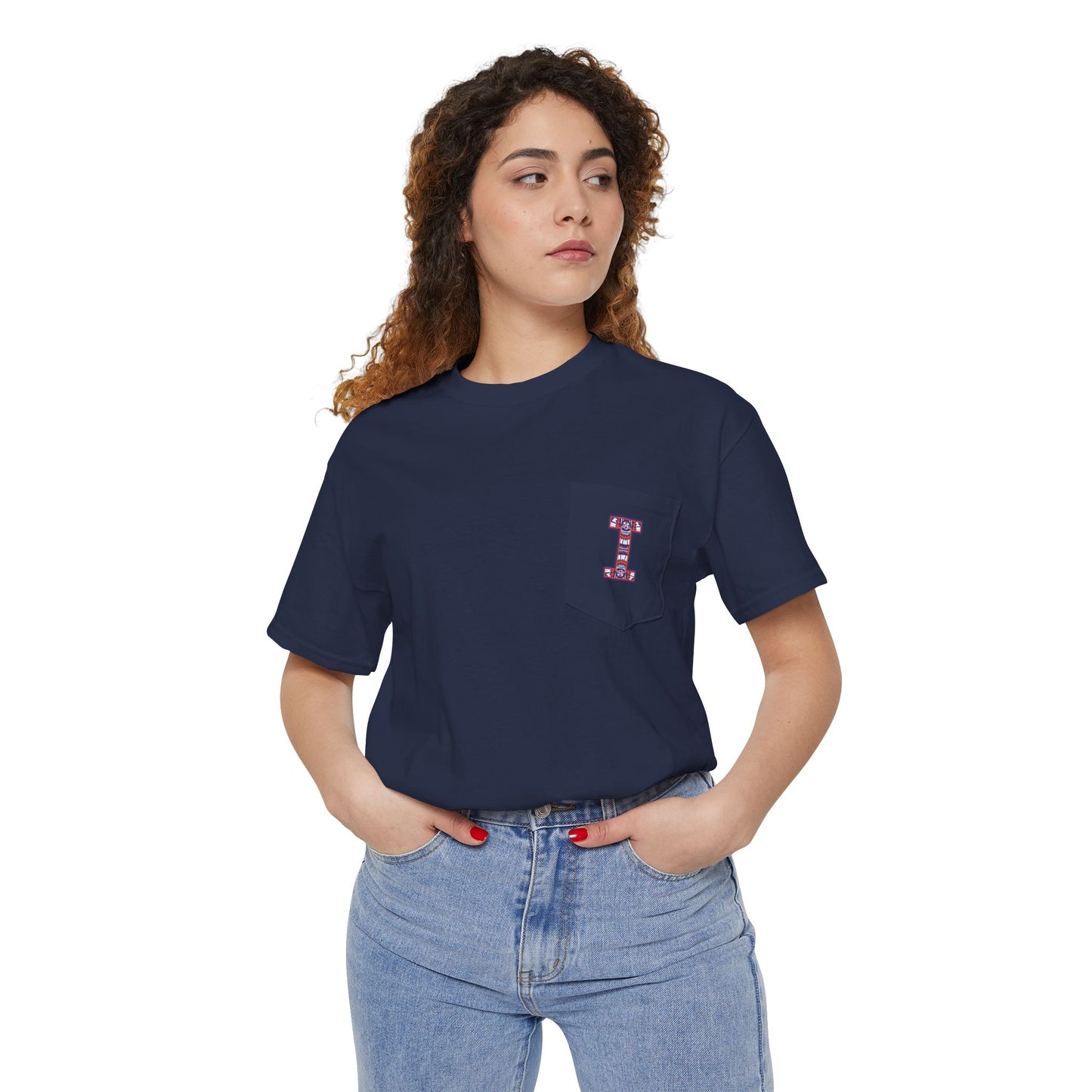 Illinois Unisex Heavy Cotton Pocket Tee - Casual Comfort, Everyday Wear, Gift for Friends, Relaxed Fit, Perfect for Any Occasion