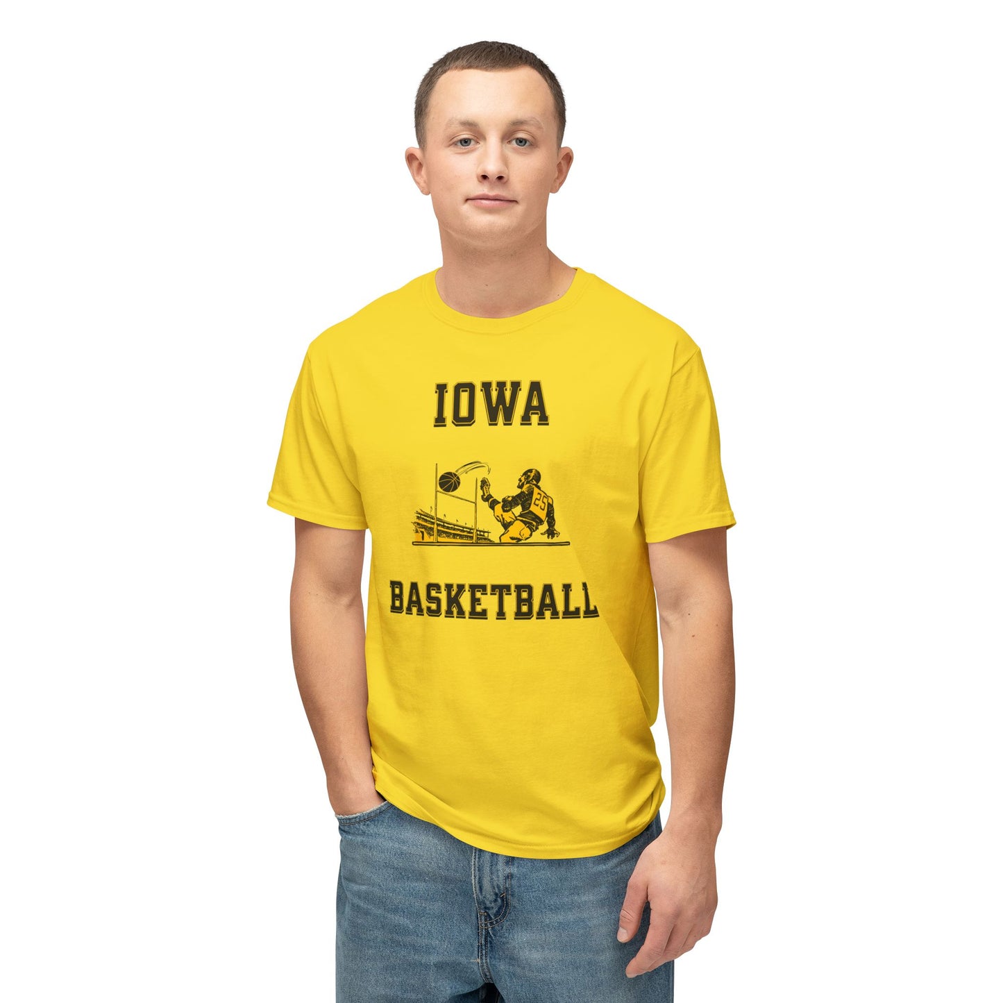 Iowa "Punts" Basketball Vintage Tee – Unisex HD Cotton Shirt | Game Day Apparel | Gift for Fans & Athletes