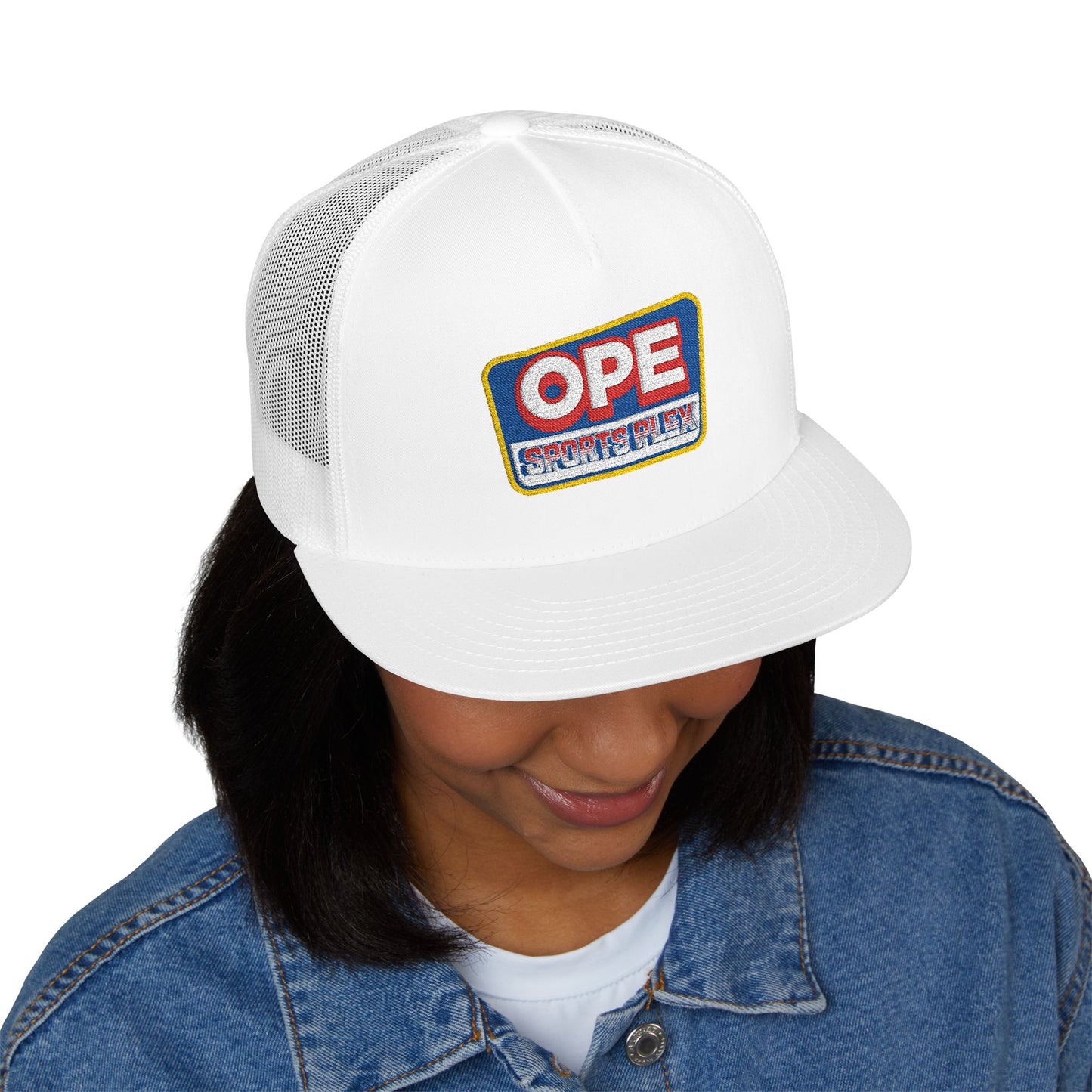OPE Sports Plex Patch Trucker Cap