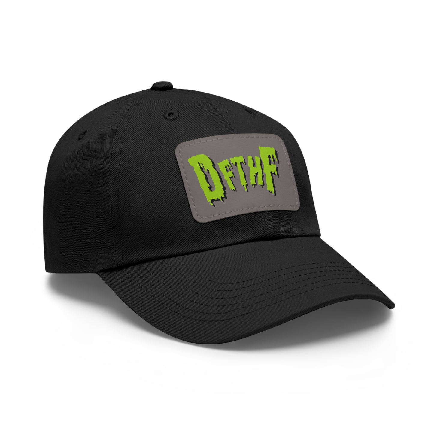 Slime Dad Hat with Leather Patch (Rectangle)
