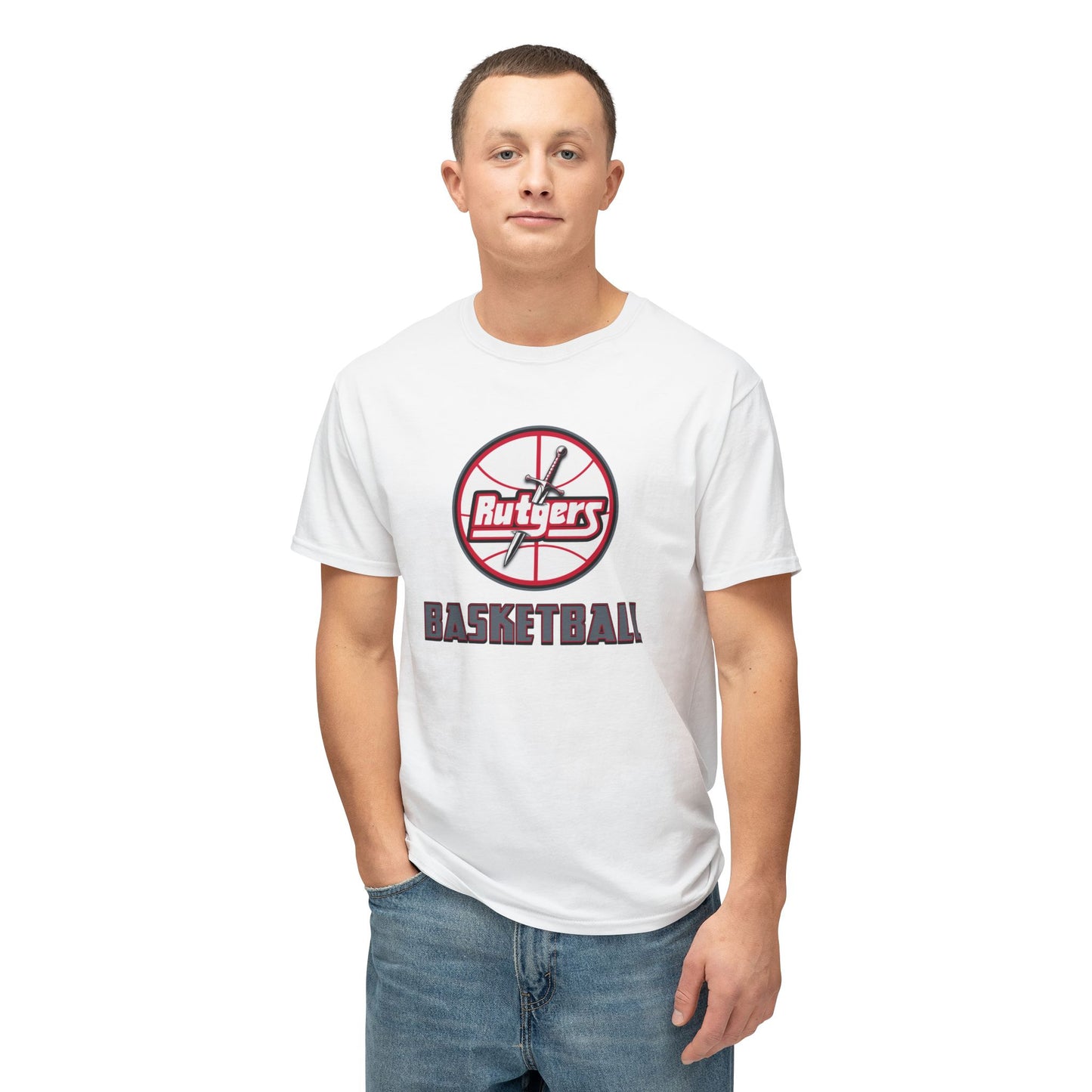 Rutgers Basketball Vintage Tee – Unisex HD Cotton Shirt | Game Day Apparel | Gift for Fans & Athletes