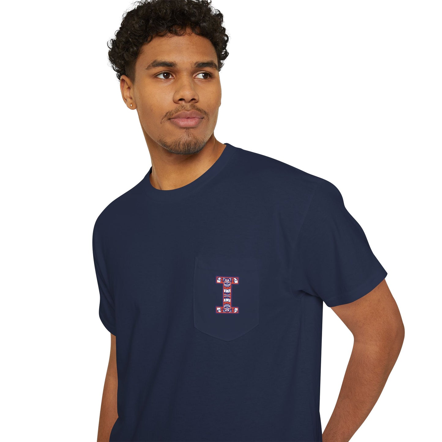Illinois Unisex Heavy Cotton Pocket Tee - Casual Comfort, Everyday Wear, Gift for Friends, Relaxed Fit, Perfect for Any Occasion