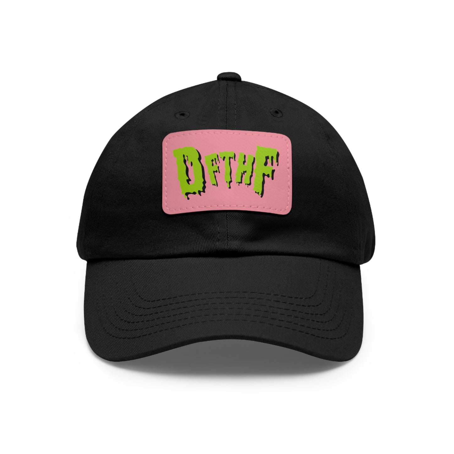 Slime Dad Hat with Leather Patch (Rectangle)