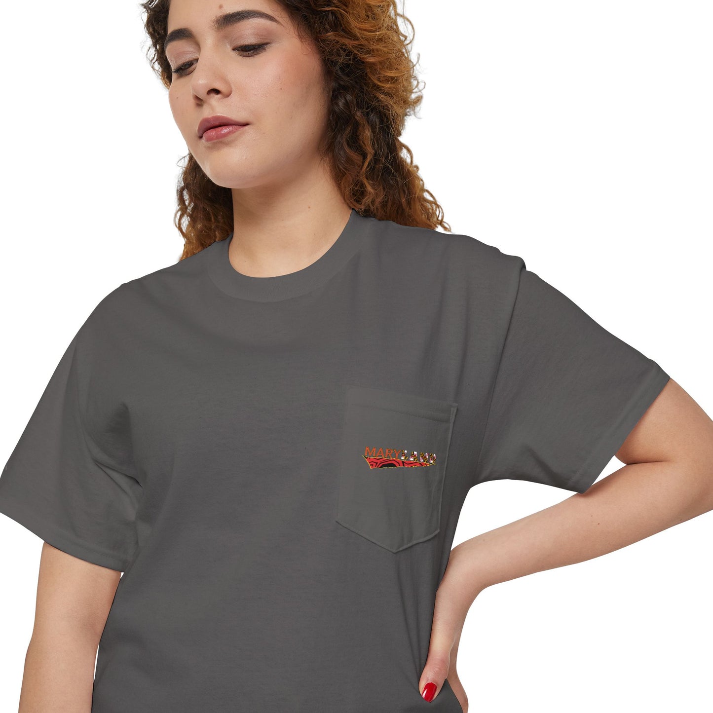 Maryland Unisex Heavy Cotton Pocket Tee - Casual Comfort, Everyday Wear, Gift for Friends, Relaxed Fit, Perfect for Any Occasion