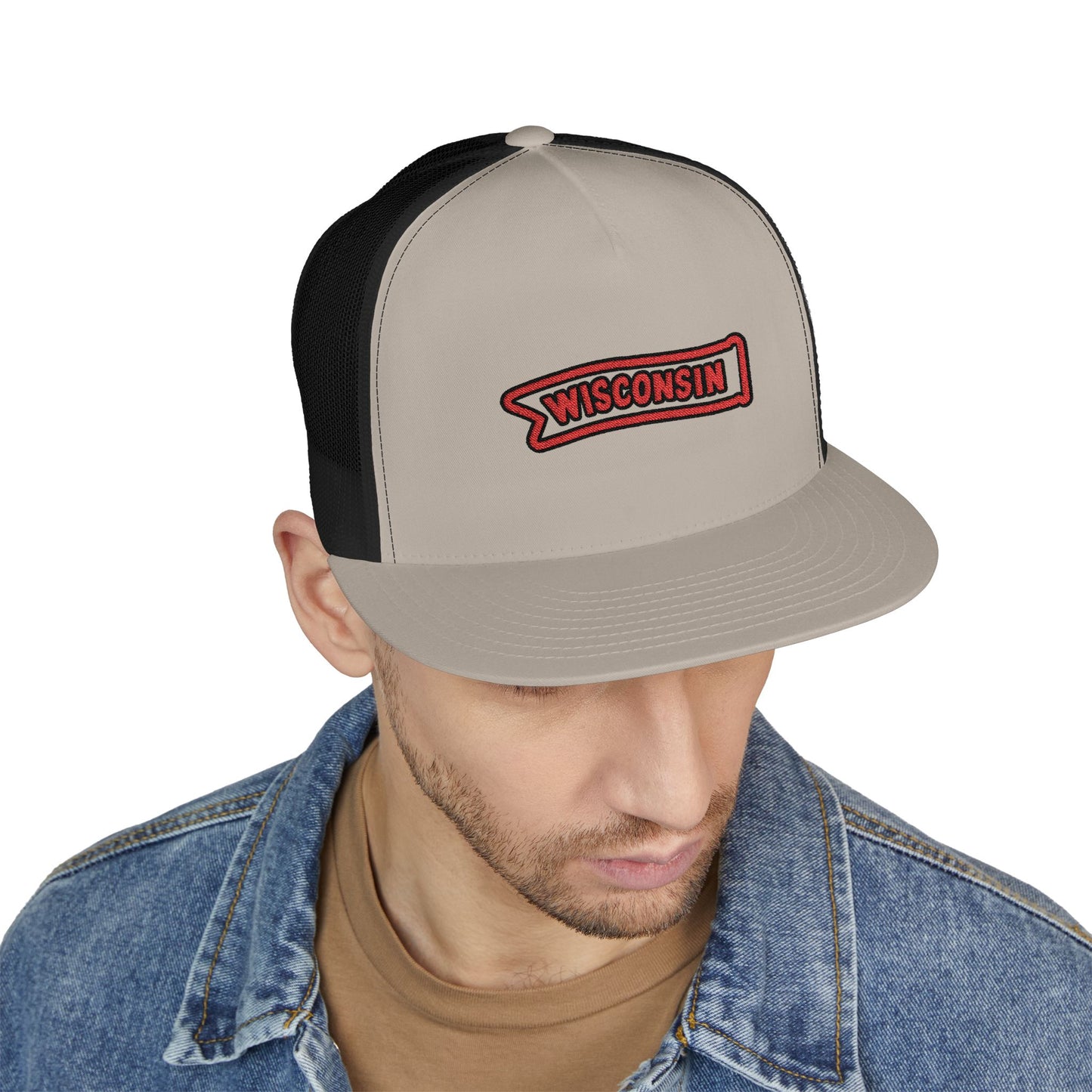 Wisconsin Varsity Pennant Trucker Hat