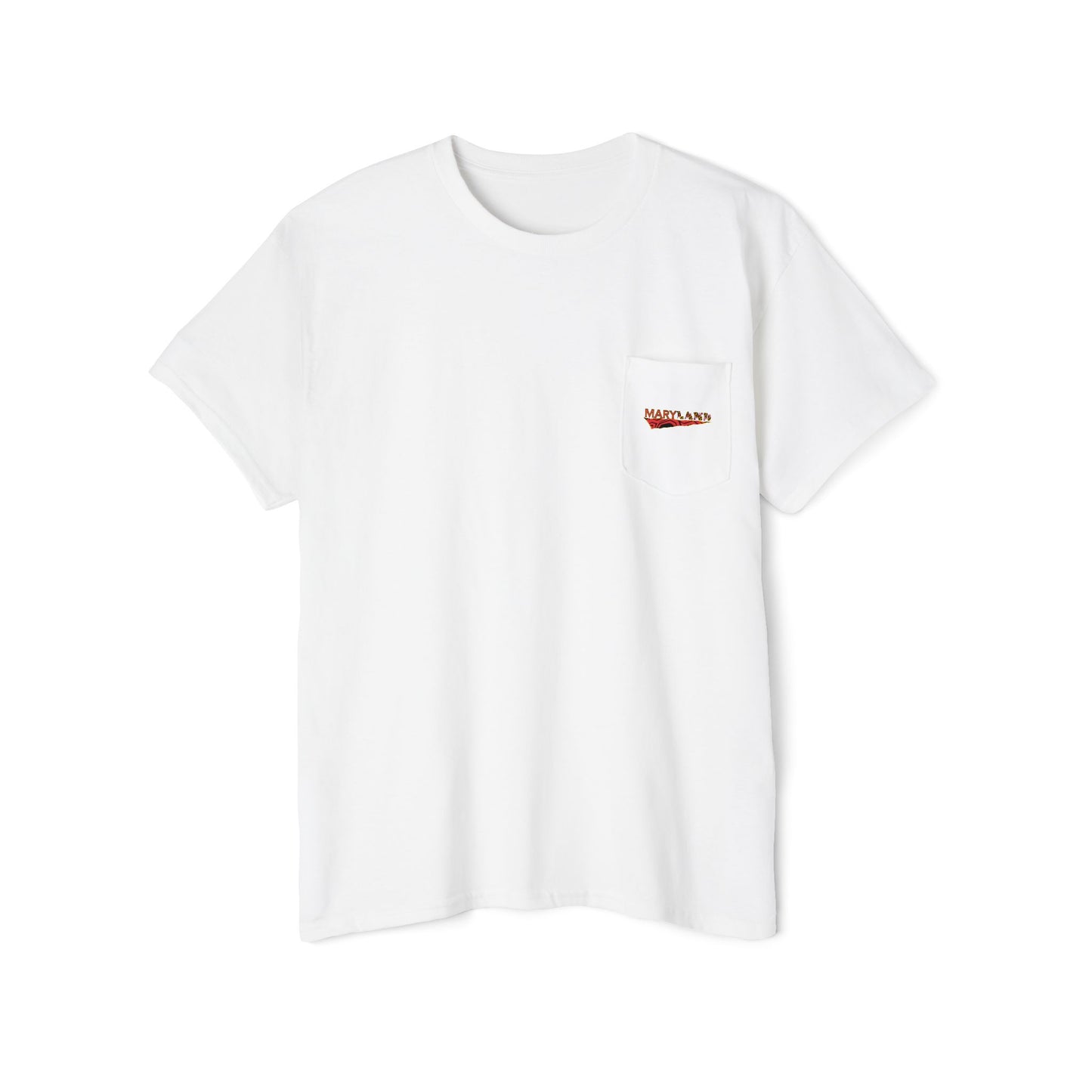 Maryland Unisex Heavy Cotton Pocket Tee - Casual Comfort, Everyday Wear, Gift for Friends, Relaxed Fit, Perfect for Any Occasion