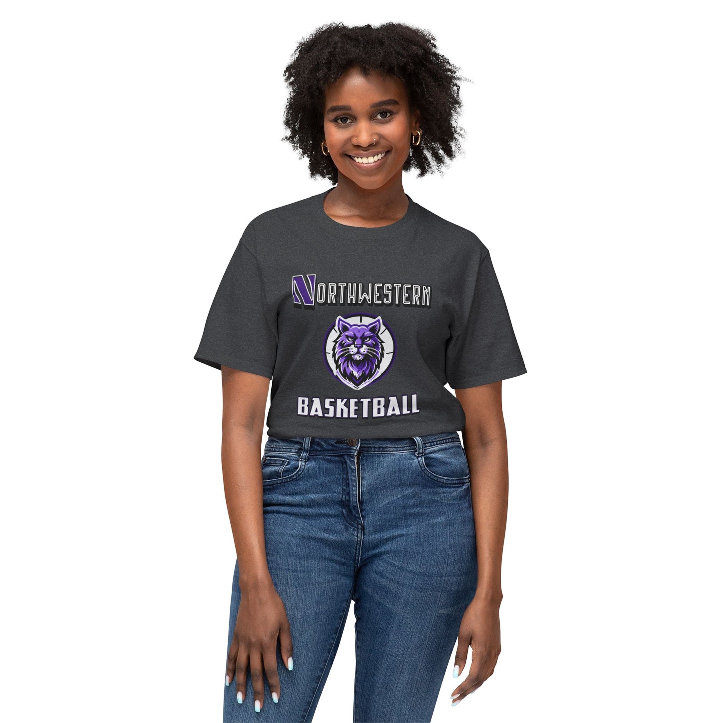 Northwestern Basketball Vintage Tee – Unisex HD Cotton Shirt | Game Day Apparel | Gift for Fans & Athletes