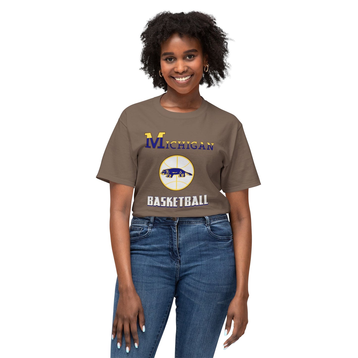 Michigan Basketball Vintage Tee – Unisex HD Cotton Shirt | Game Day Apparel | Gift for Fans & Athletes