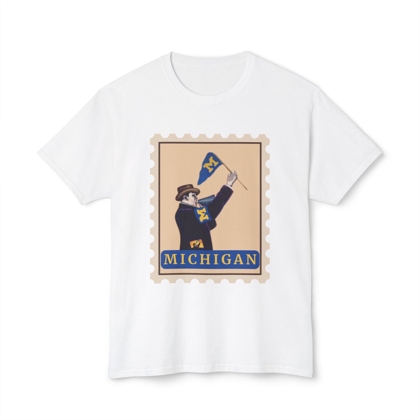 Michigan Stamp T-Shirt, Vintage Michigan Tee, Unisex Graphic Shirt, College Spirit Apparel, Retro Postage Style