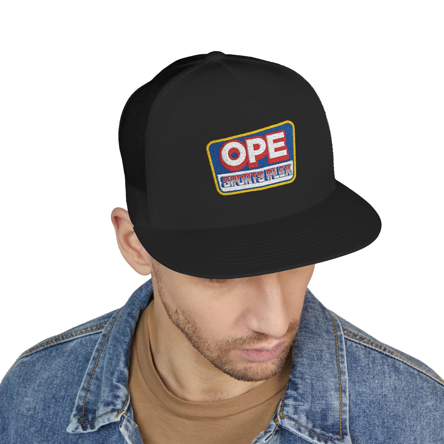 OPE Sports Plex Patch Trucker Cap