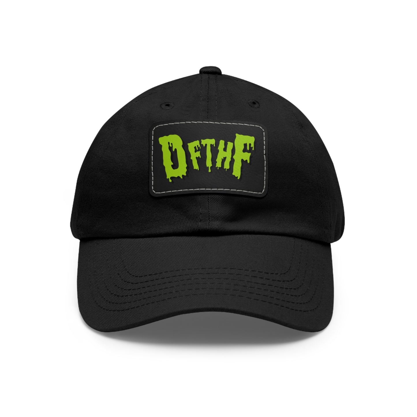 Slime Dad Hat with Leather Patch (Rectangle)