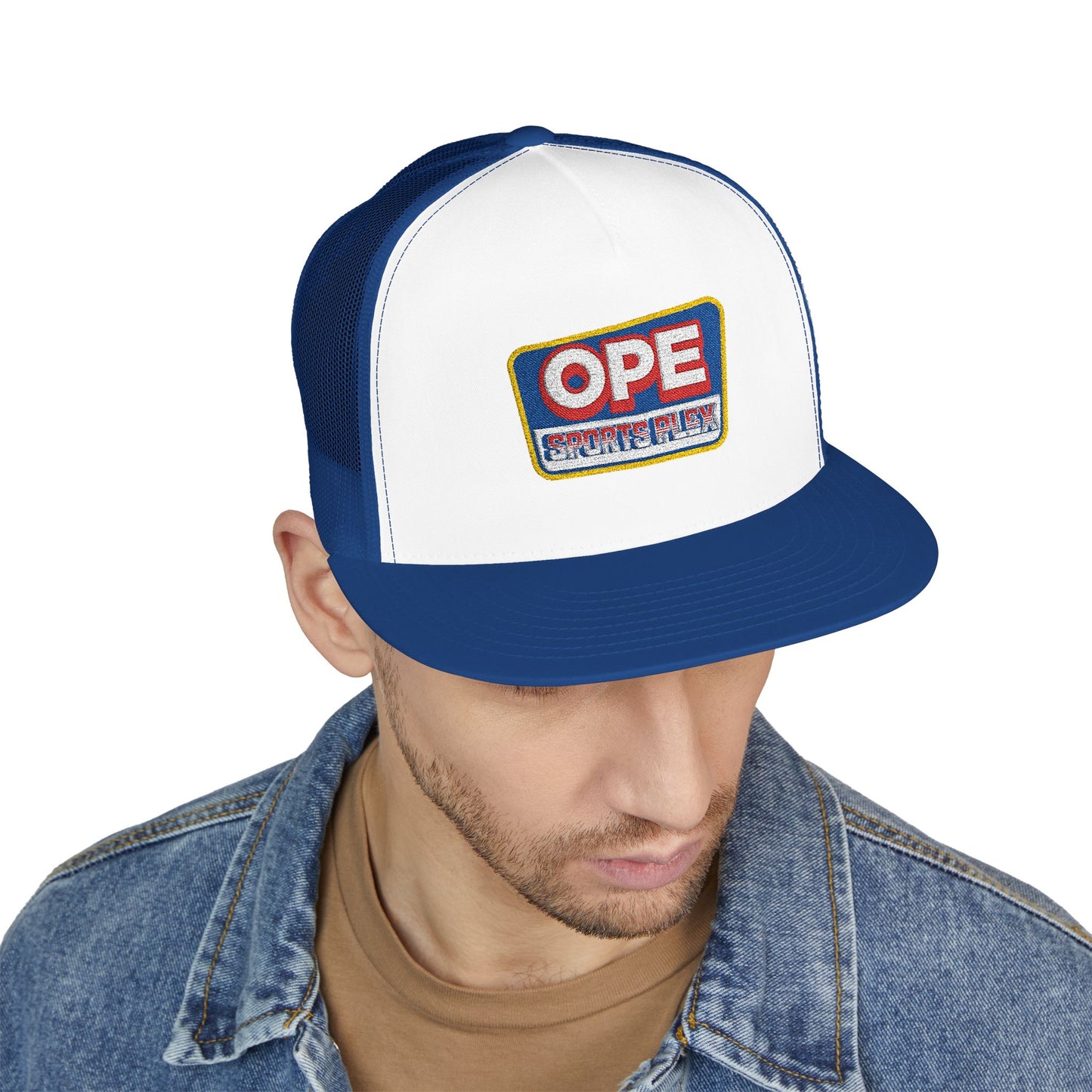OPE Sports Plex Patch Trucker Cap