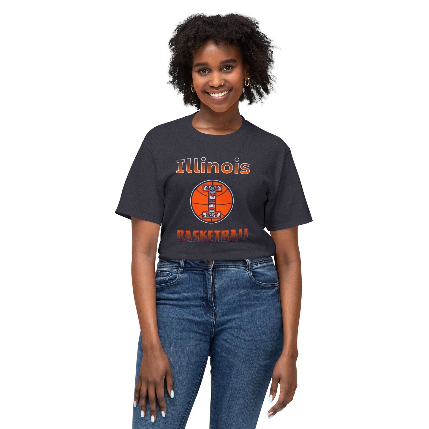 Illinois Basketball Vintage Tee – Unisex HD Cotton Shirt | Game Day Apparel | Gift for Fans & Athletes