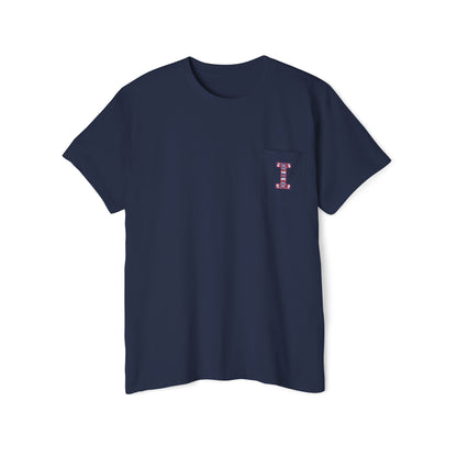 Illinois Unisex Heavy Cotton Pocket Tee - Casual Comfort, Everyday Wear, Gift for Friends, Relaxed Fit, Perfect for Any Occasion