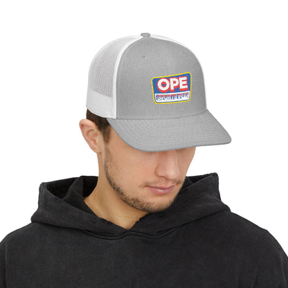 OPE Sports Plex Official Retro Patch Snapback Trucker Cap