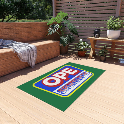 Ope Sports Plex Seal Outdoor Rug for Patio, Garden, Sports Events, Camping, Picnic Decor, Durable Floor Mat