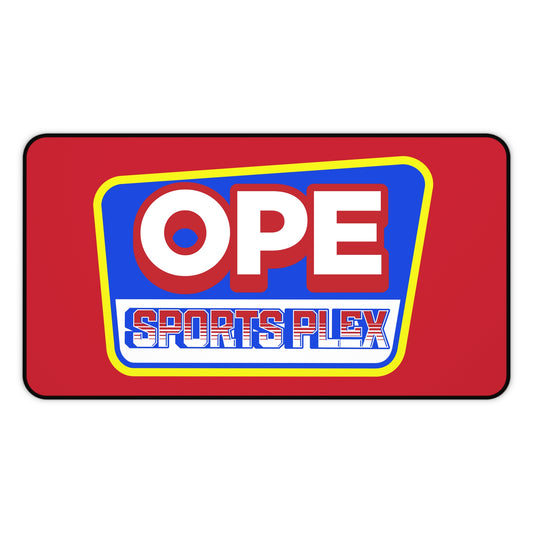 OPE Sports Seal Desk Mat for Home Office, Gamer Pad, Sports Themed Workspace Accessory, Fun Office Gift, OPE Sportsplex Design