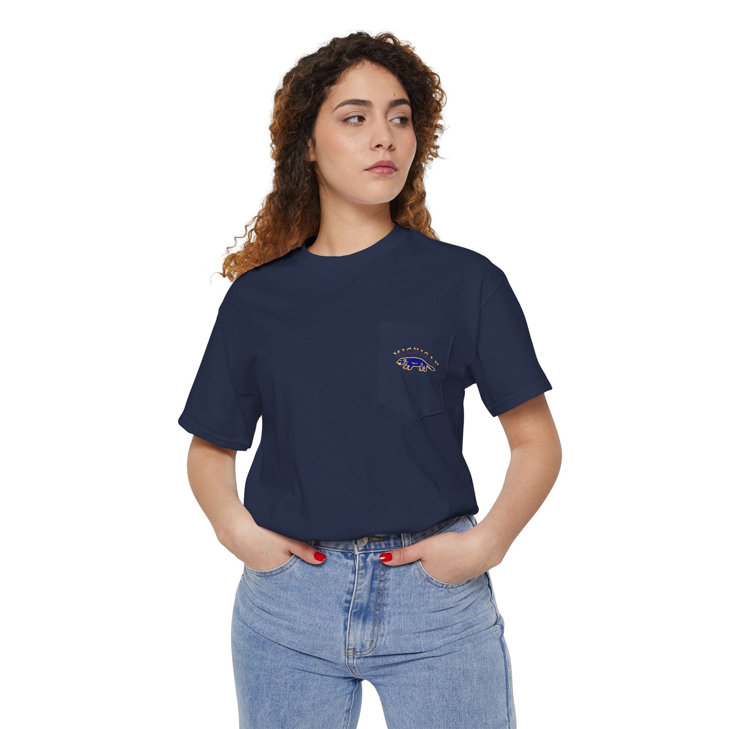 Michigan Pocket Tee – Blue Gridiron Grit Edition