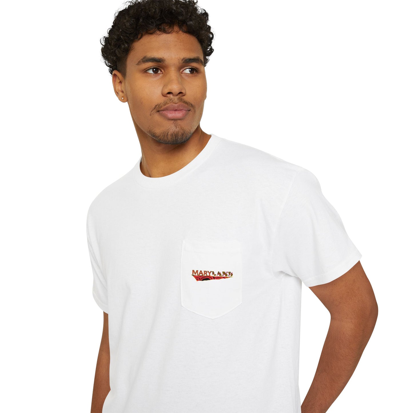 Maryland Unisex Heavy Cotton Pocket Tee - Casual Comfort, Everyday Wear, Gift for Friends, Relaxed Fit, Perfect for Any Occasion