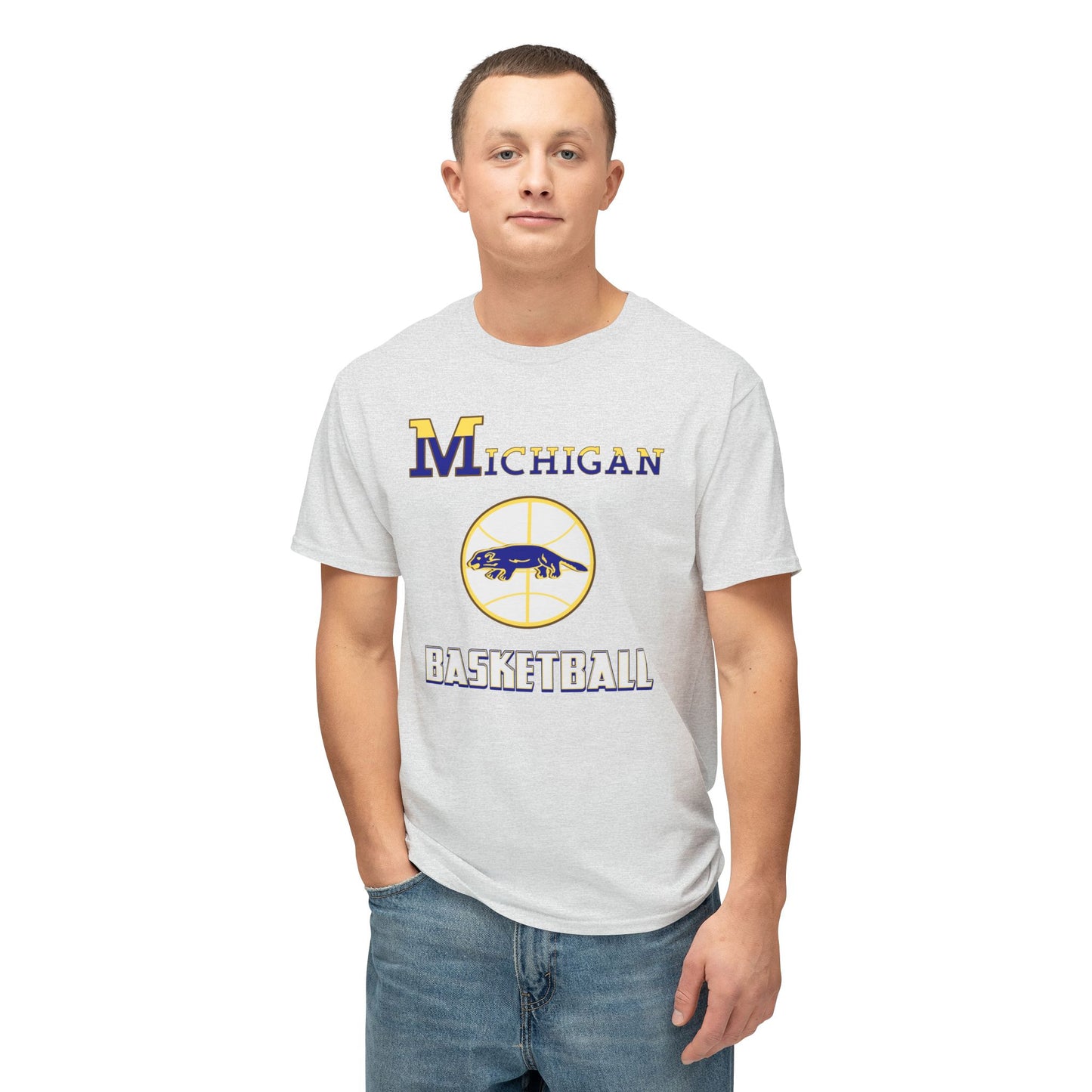 Michigan Basketball Vintage Tee – Unisex HD Cotton Shirt | Game Day Apparel | Gift for Fans & Athletes