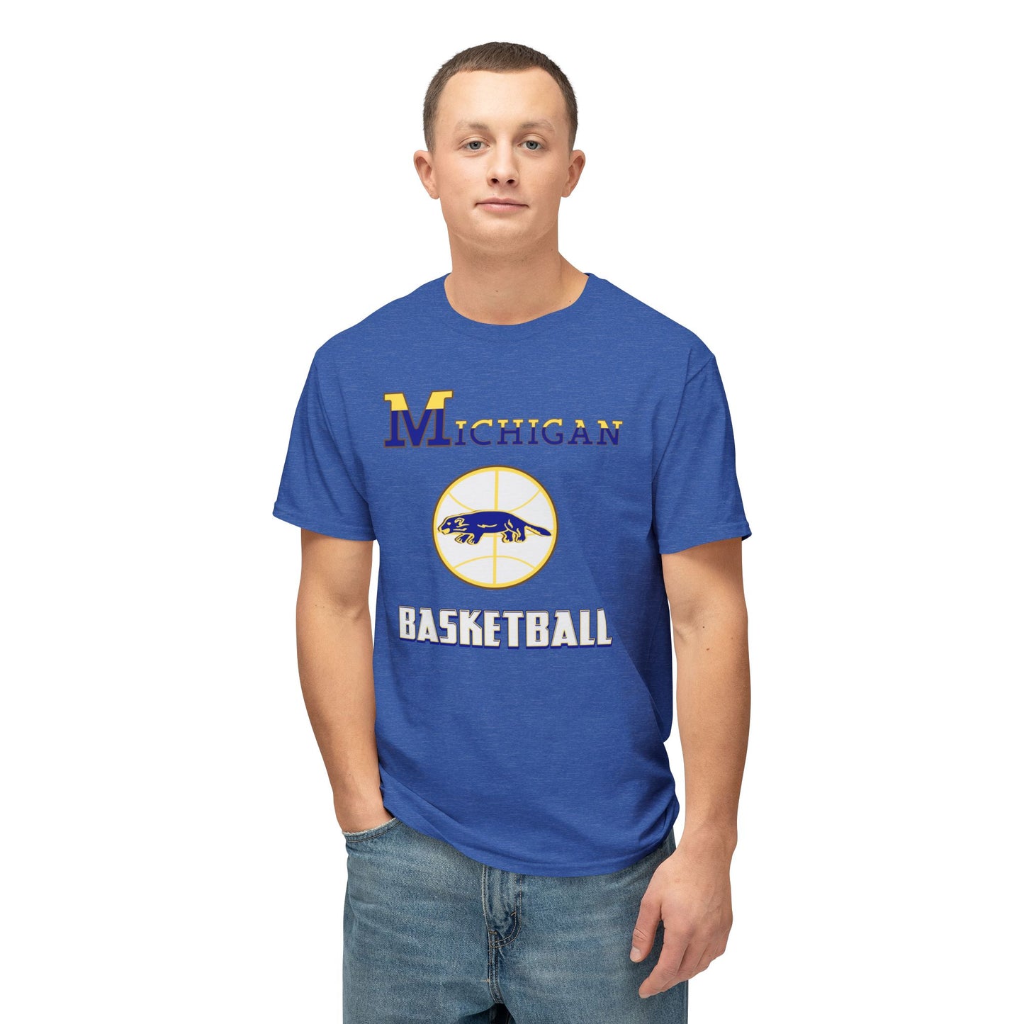 Michigan Basketball Vintage Tee – Unisex HD Cotton Shirt | Game Day Apparel | Gift for Fans & Athletes