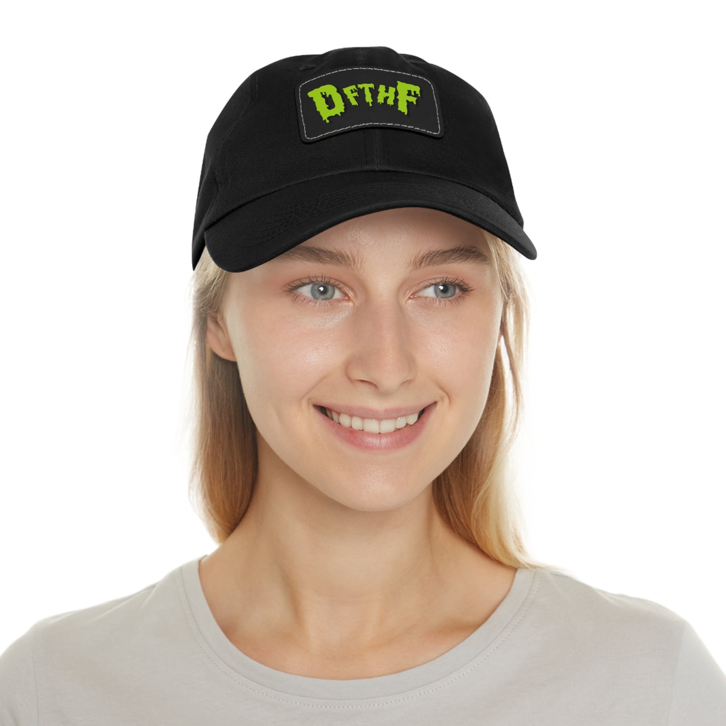 Slime Dad Hat with Leather Patch (Rectangle)